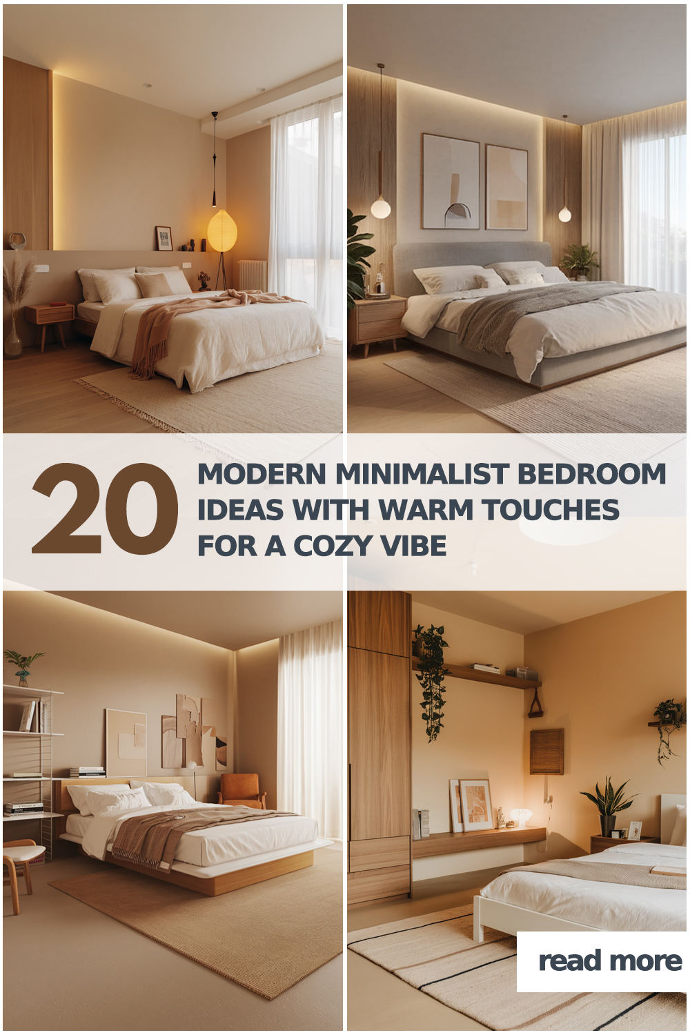 20 modern minimalist bedroom ideas with warm touches for a cozy vibe