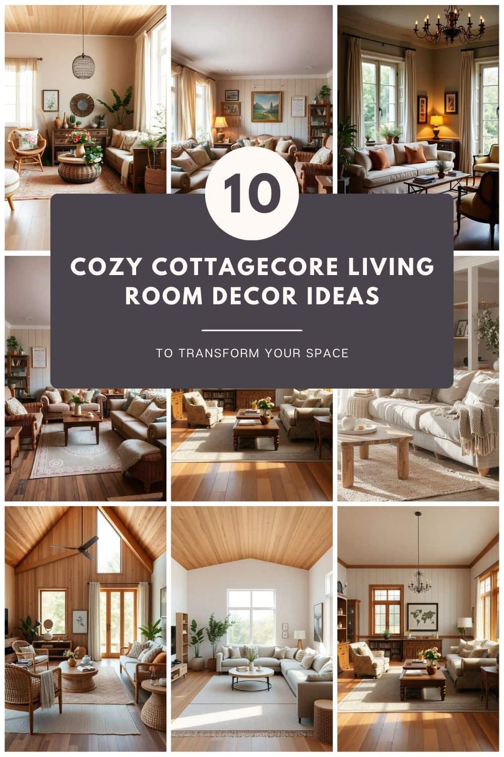 10 cozy cottagecore living room decor ideas for a relaxing and nature-inspired atmosphere