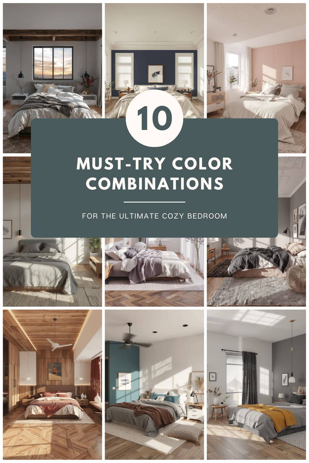 10 cozy bedroom color combinations for a relaxing and stylish atmosphere