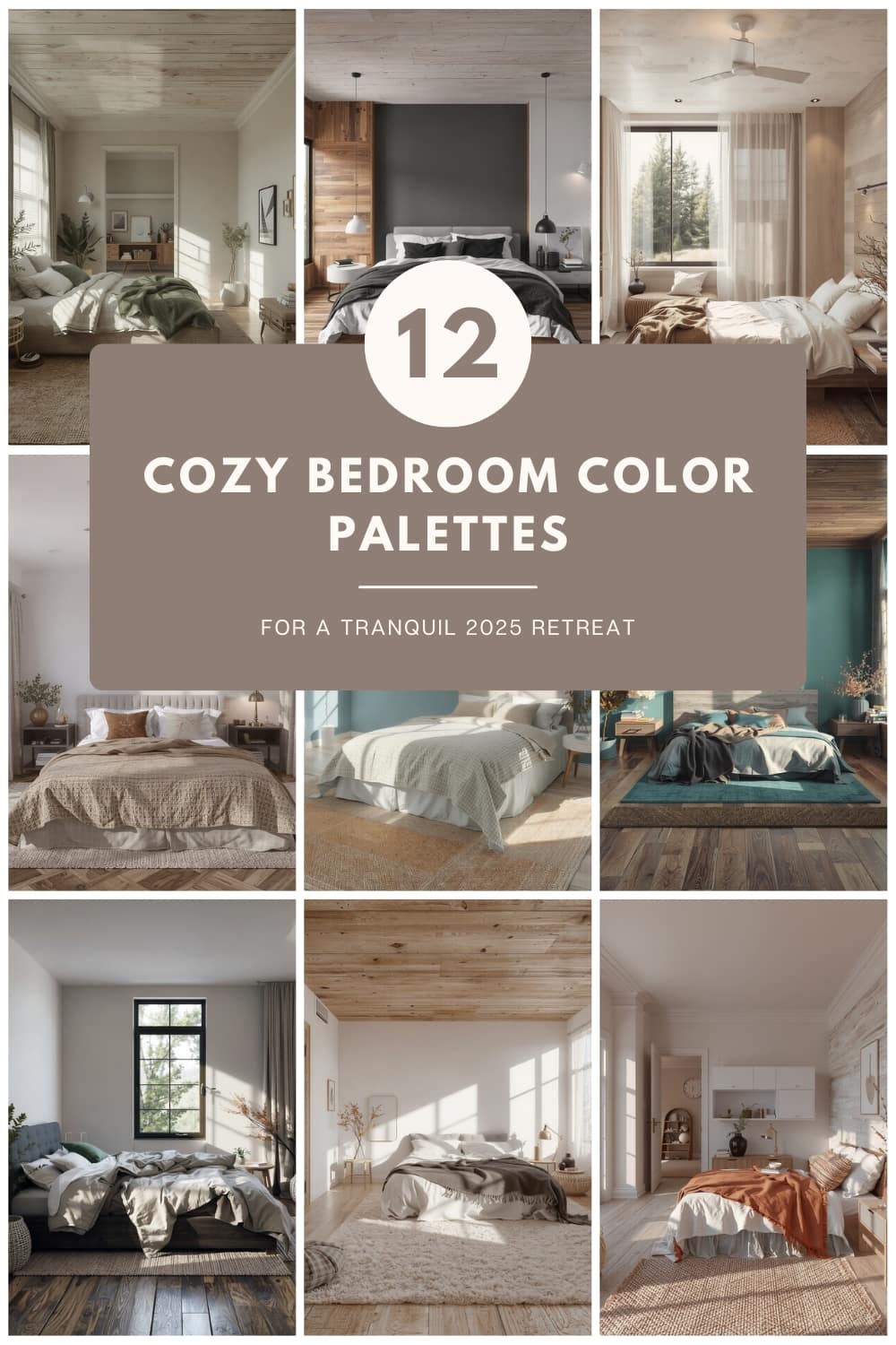 12 cozy bedroom color palettes for a tranquil retreat in 2025