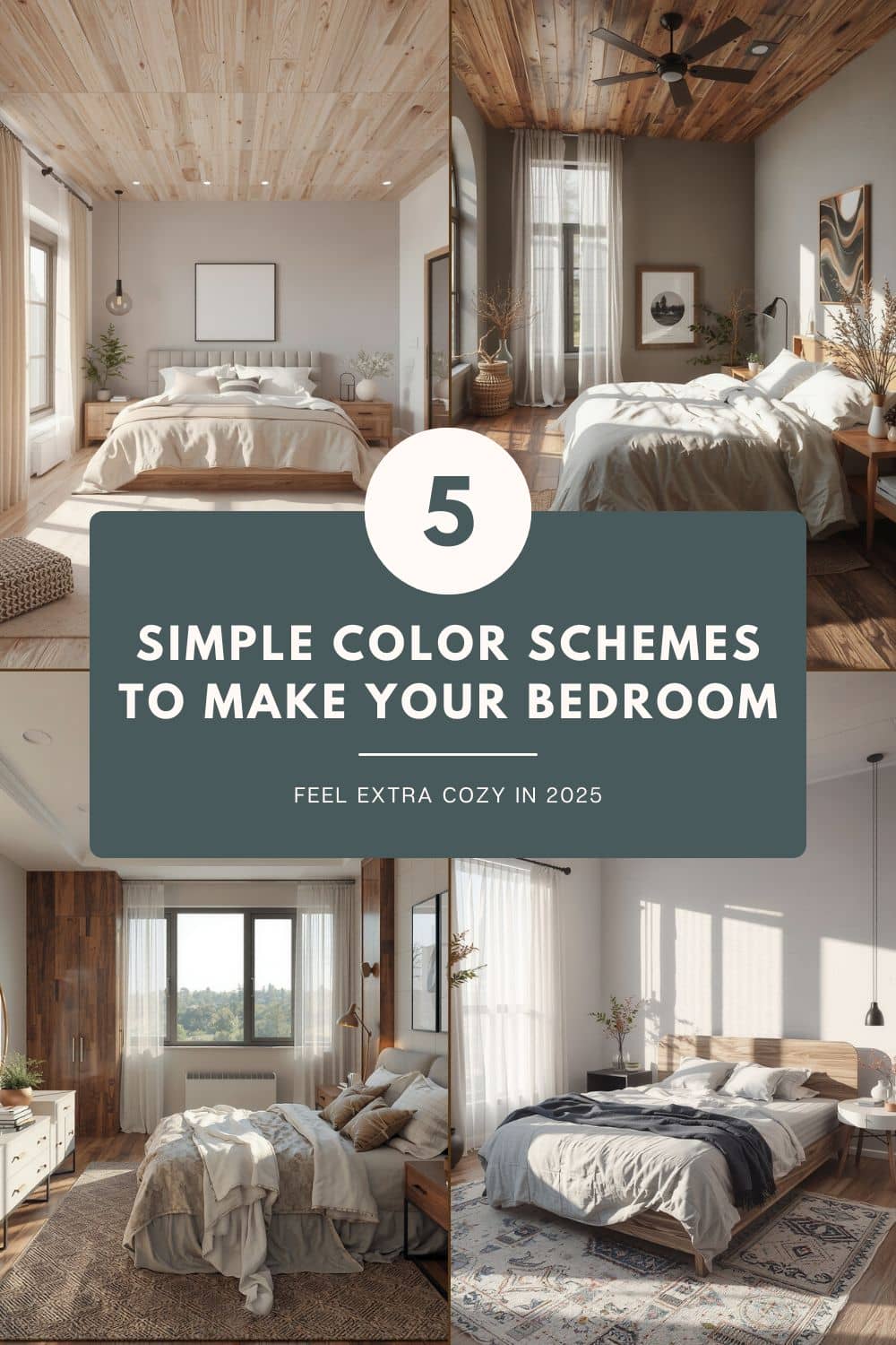 5 cozy bedroom color schemes for a relaxing and inviting atmosphere in 2025