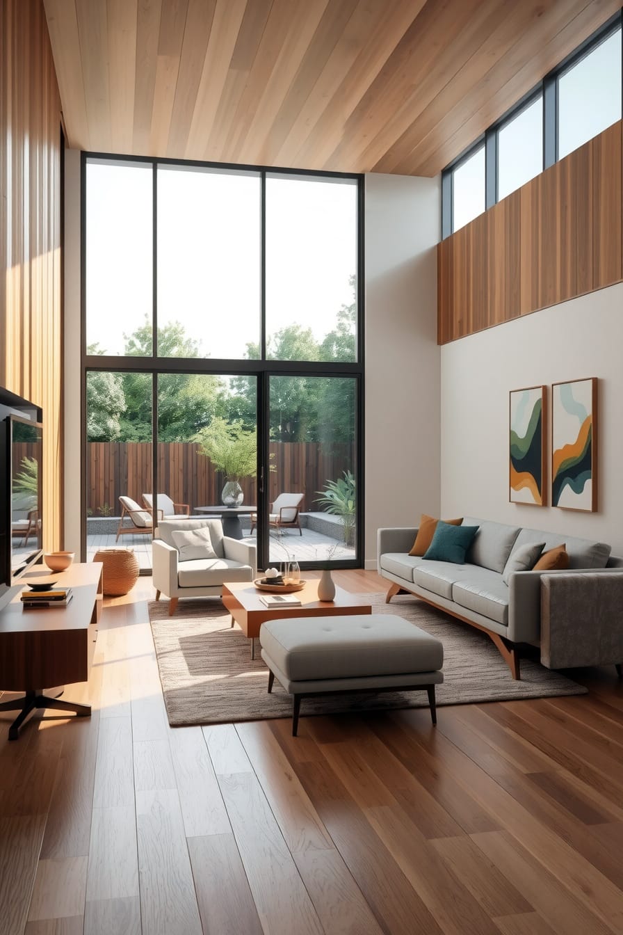 Abstract wall art to add personality and modernity to your mid century modern living room