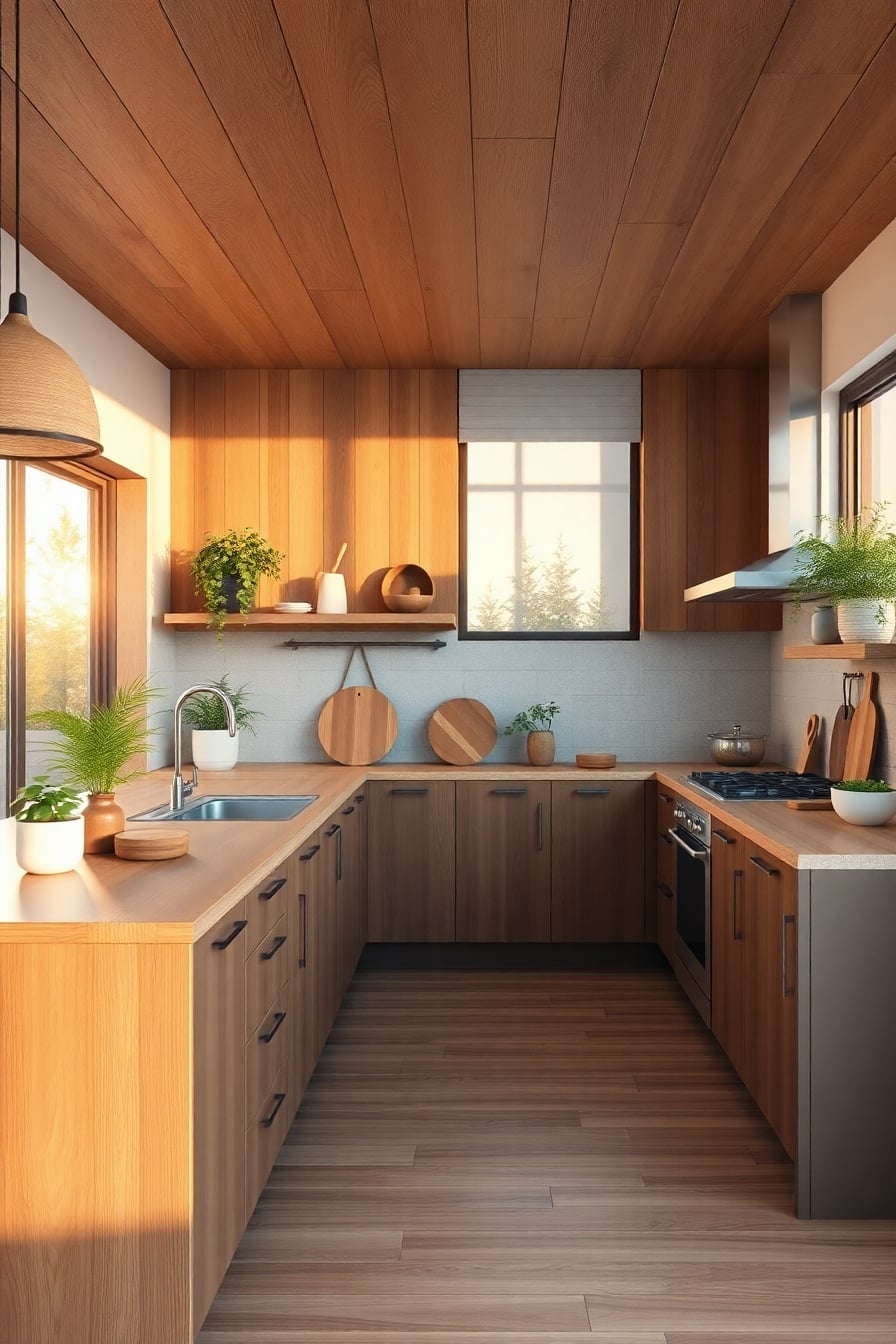 Incorporating natural elements for a warm and inviting kitchen design