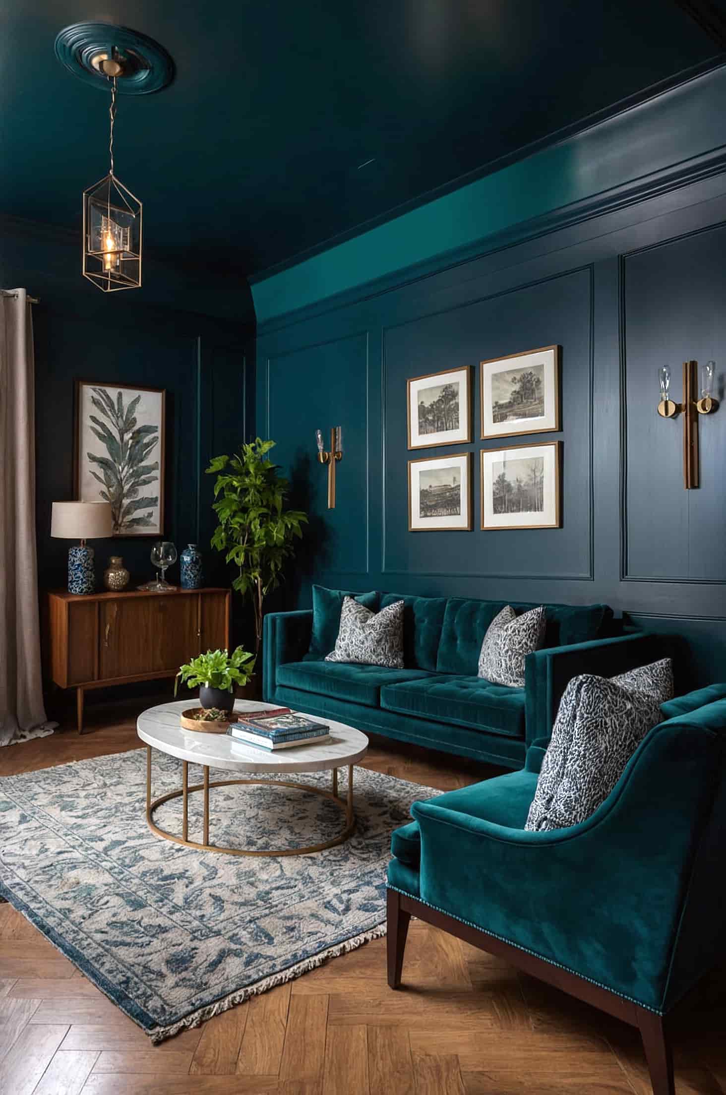 Moody tones for a warm, modern feel in your 2025 living room