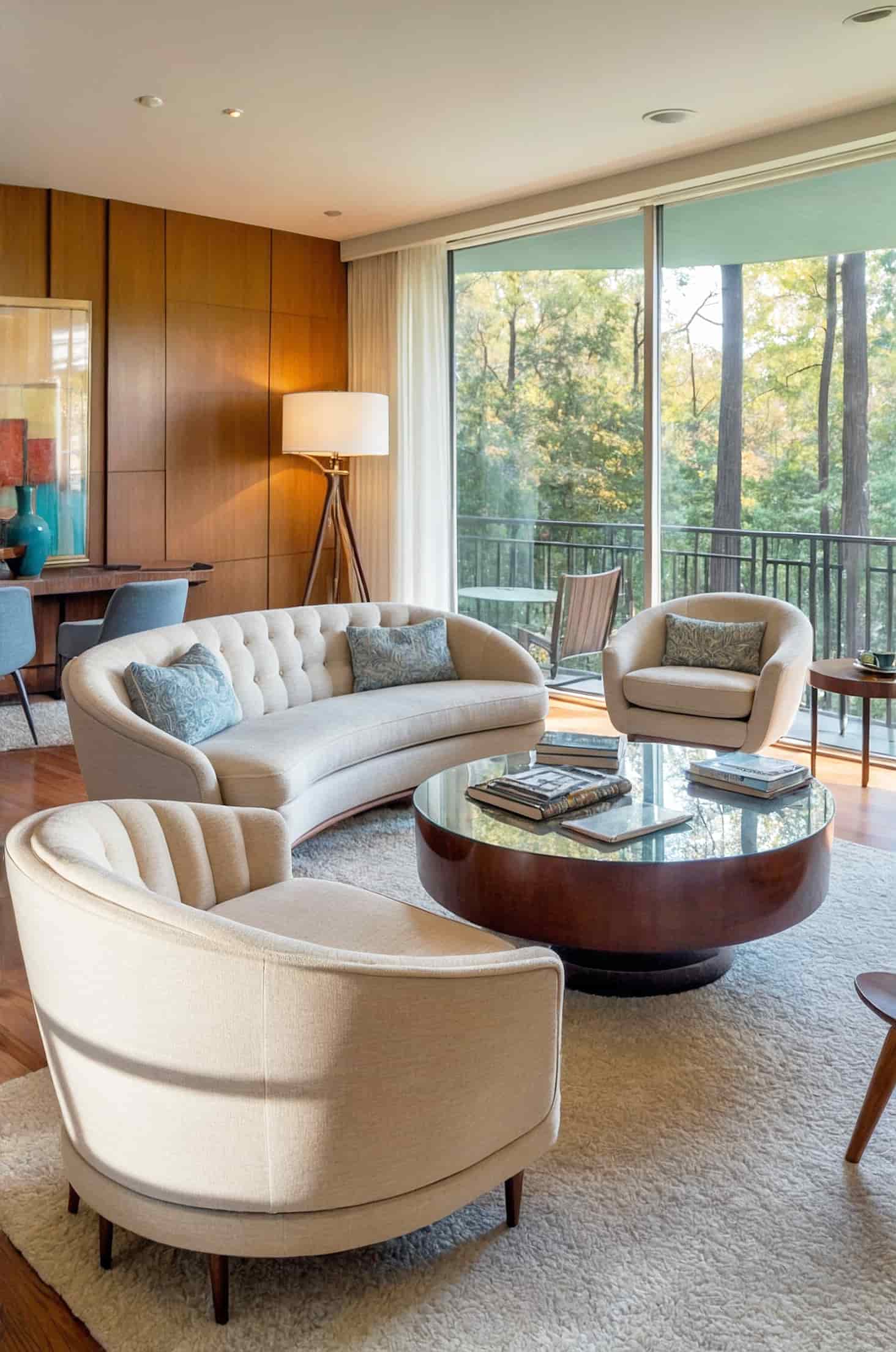 Pendant lights for function and style in mid century modern living rooms