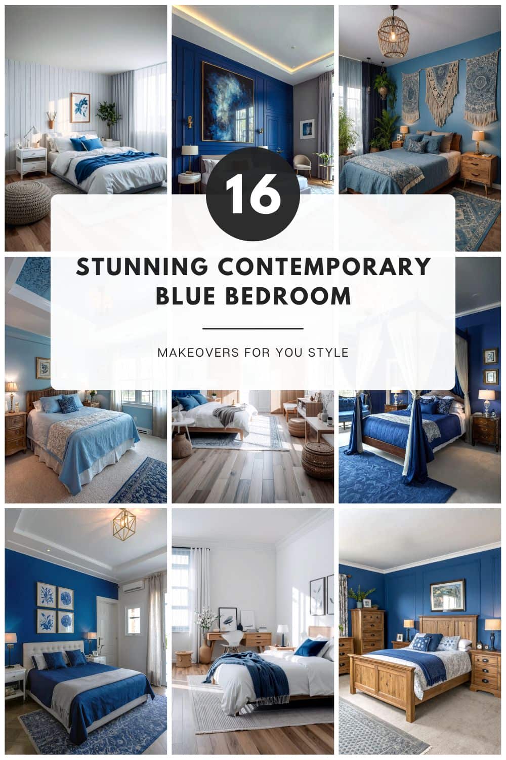 16+ contemporary blue bedroom makeovers showcasing vibrant and serene blue designs for 2025