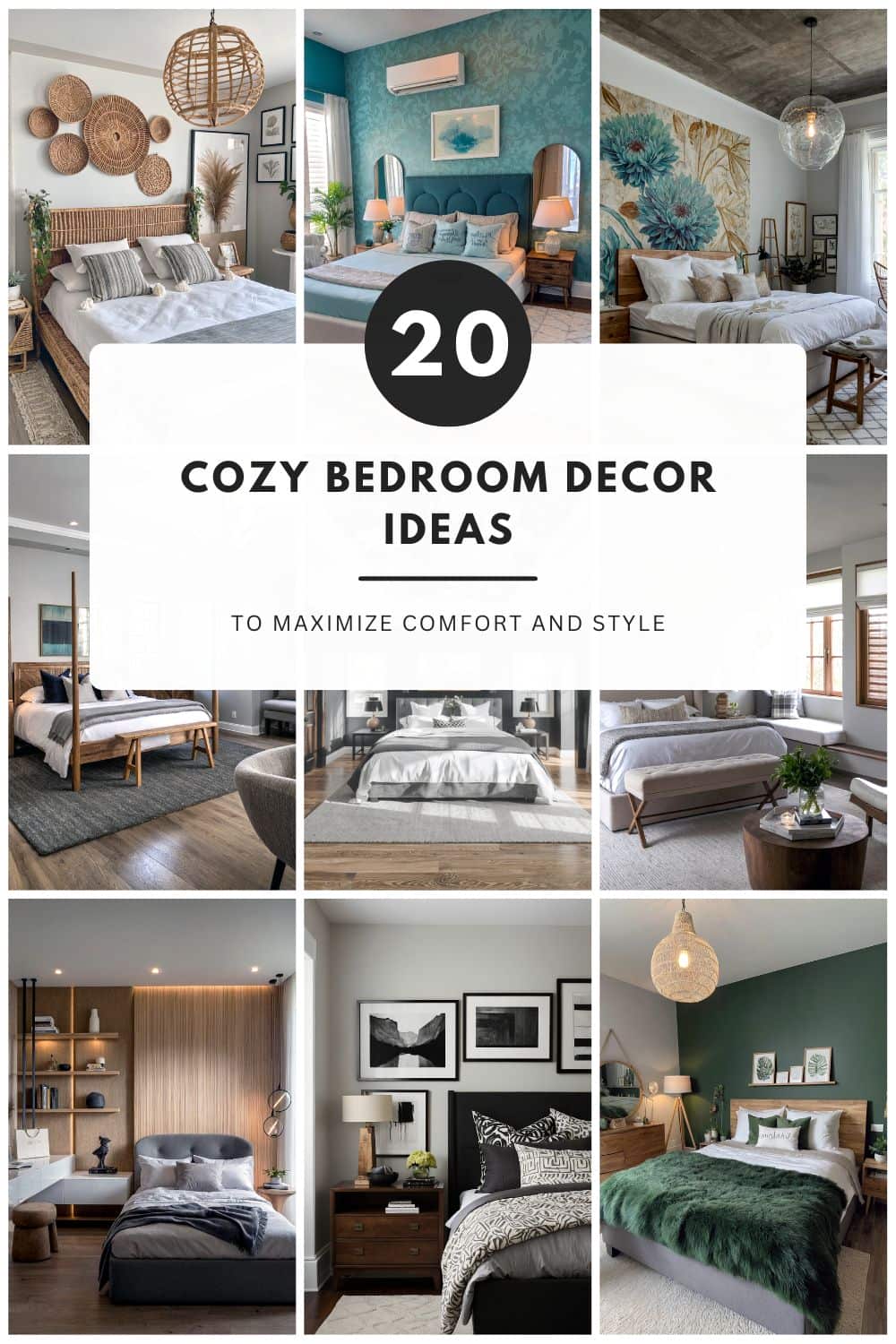 20+ cozy bedroom decor ideas showcasing comfort and stylish designs