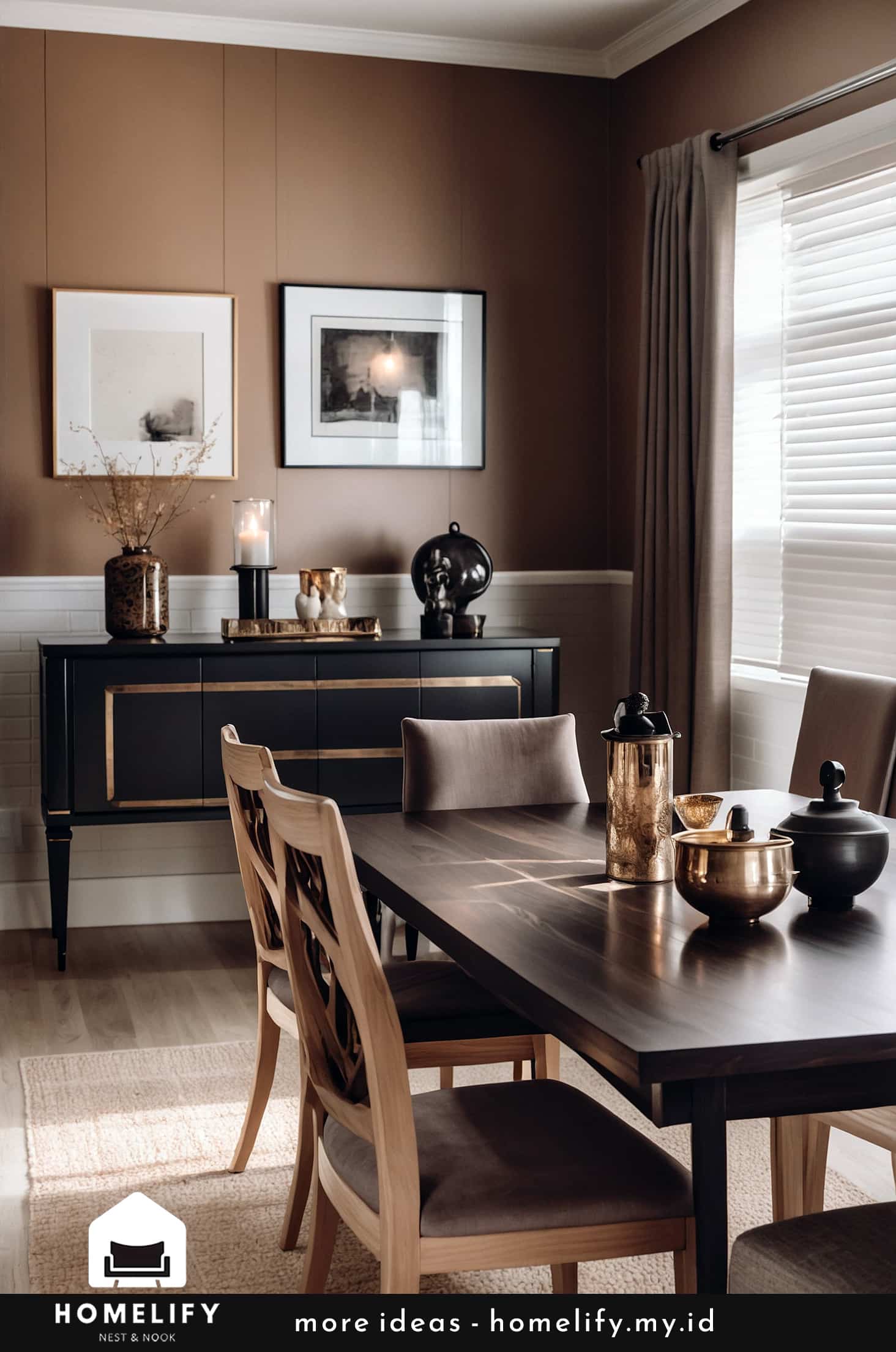 Charcoal and silver dining room elegant voodoo decor and family memories