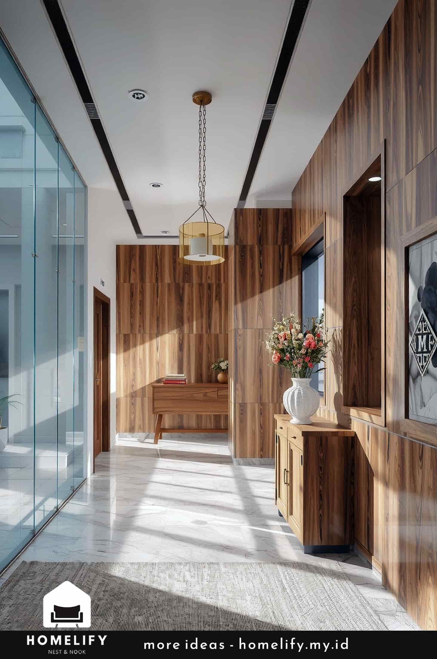 Contemporary meets organic a harmonious entryway