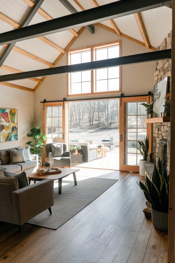 Country rustic meets coastal charm in barndominium design