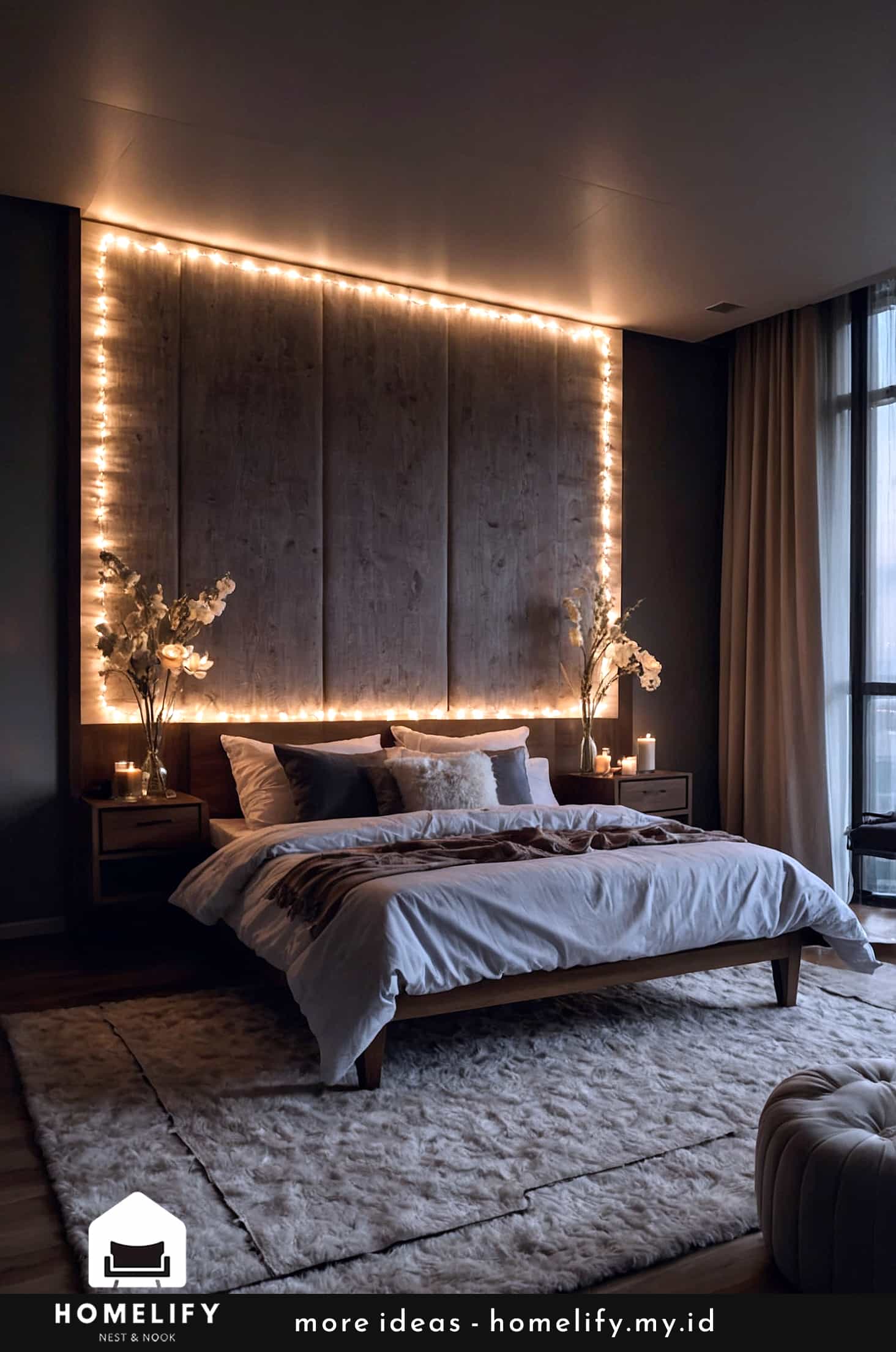 Create a romantic ambiance with led lighting in your bedroom