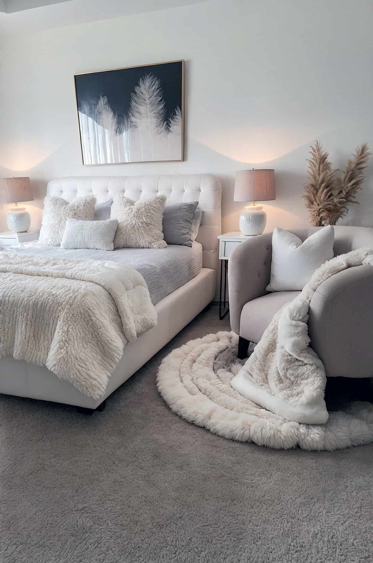 Create the ultimate cozy bedroom with soft textures and layers