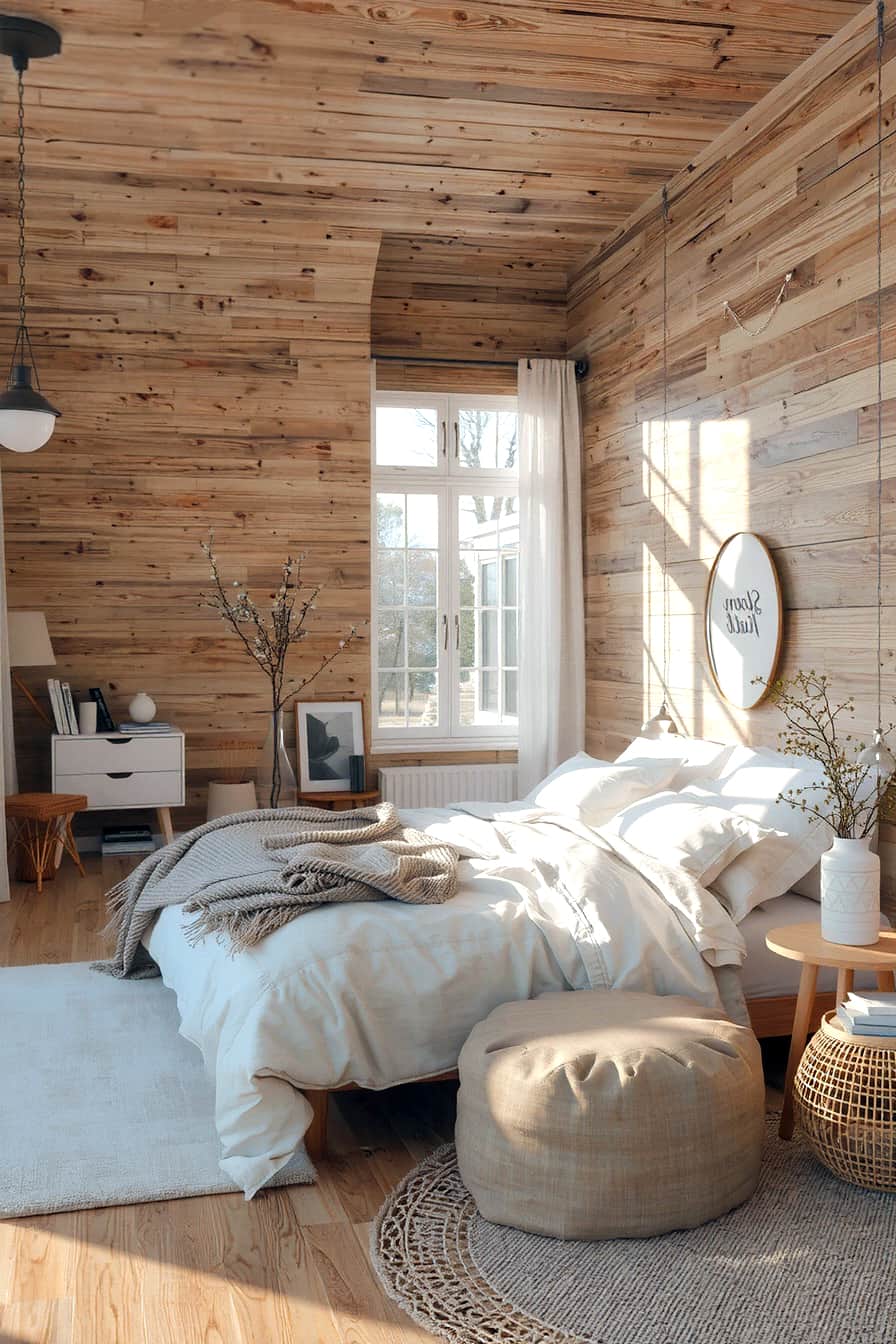 Design a spring sleep sanctuary with fresh, calming elements