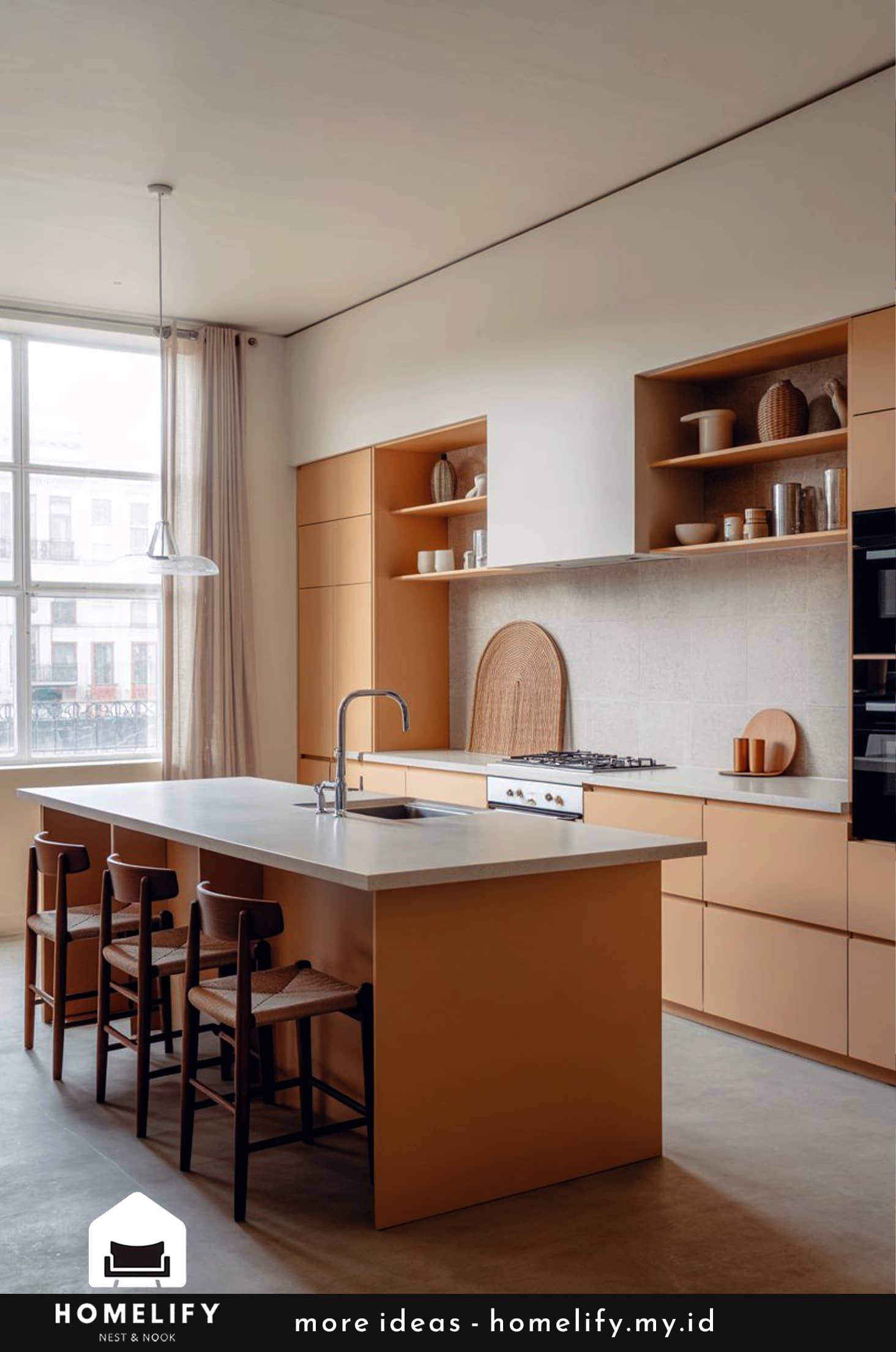 Dynamic and functional bold geometry in modern kitchens