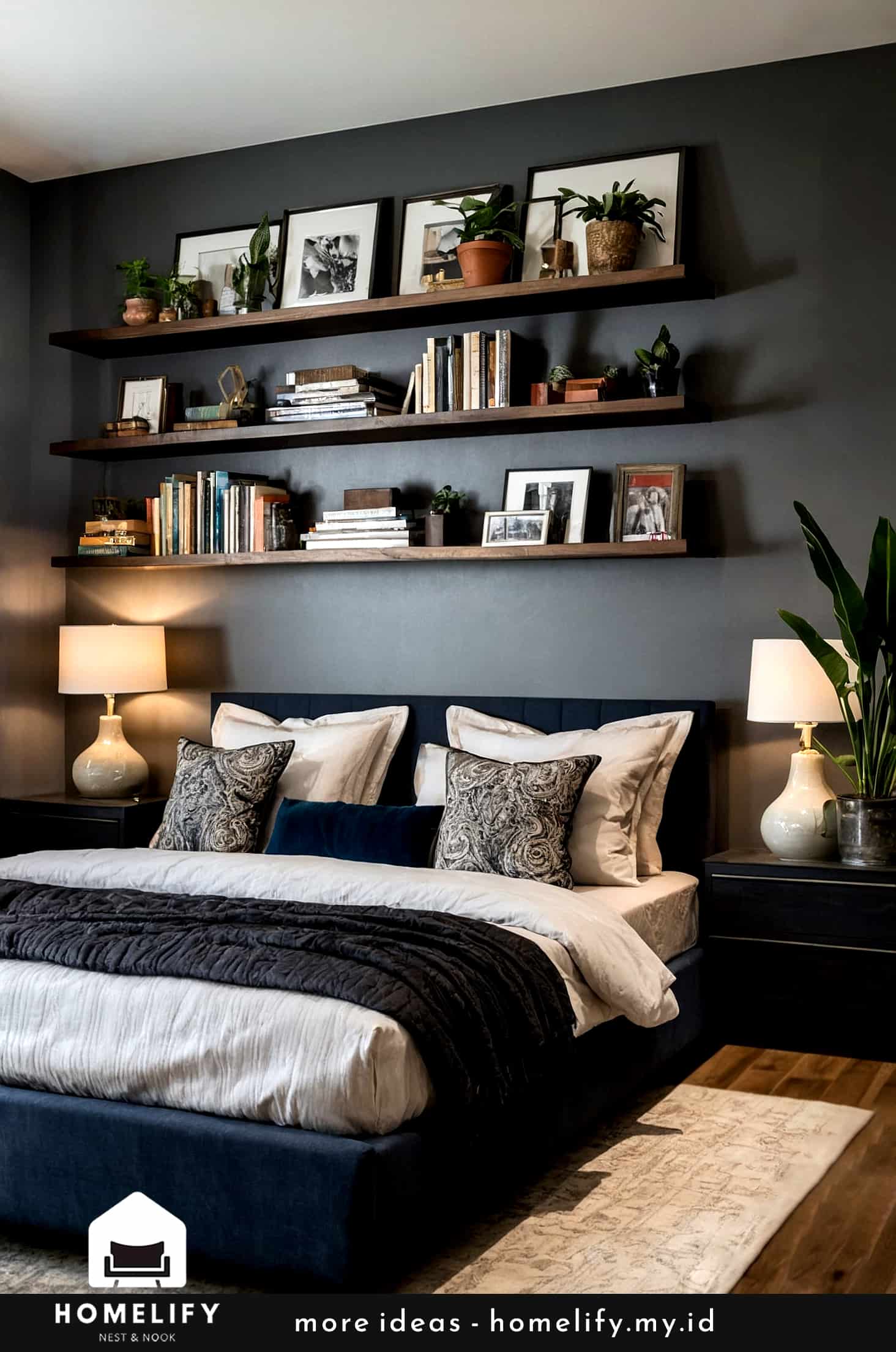 Elegant overbed shelving for stylish and practical storage