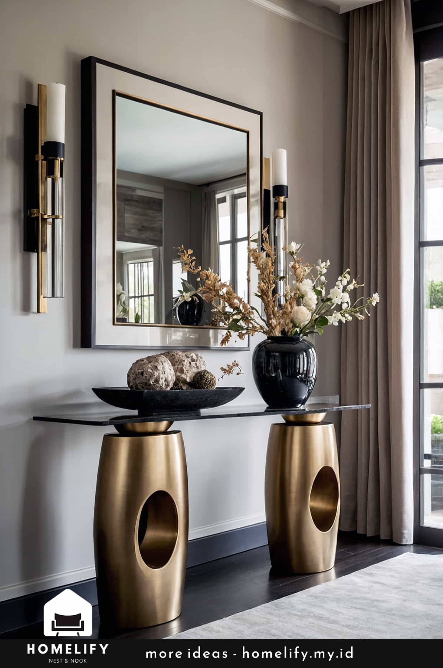 Elegant and luxurious entryway design with modern touches