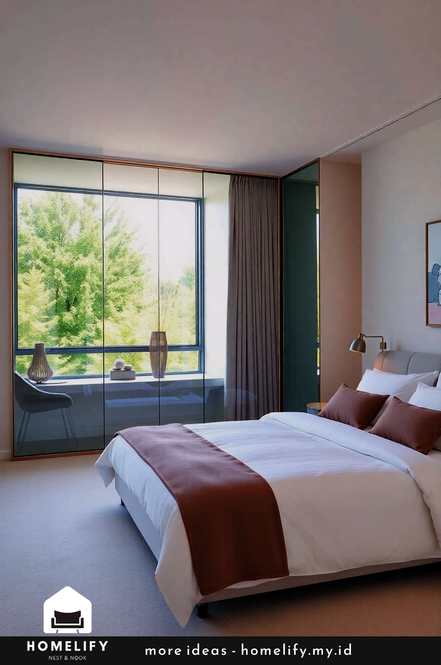 Elevate your bedroom with glass wall to ceiling wardrobes