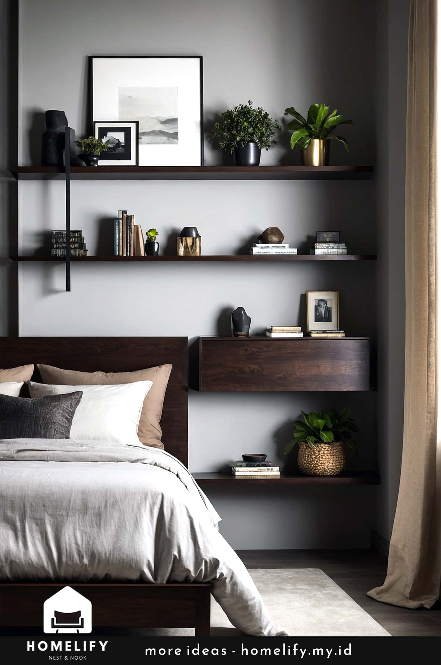 Enhance your bedroom with elegant overbed shelving