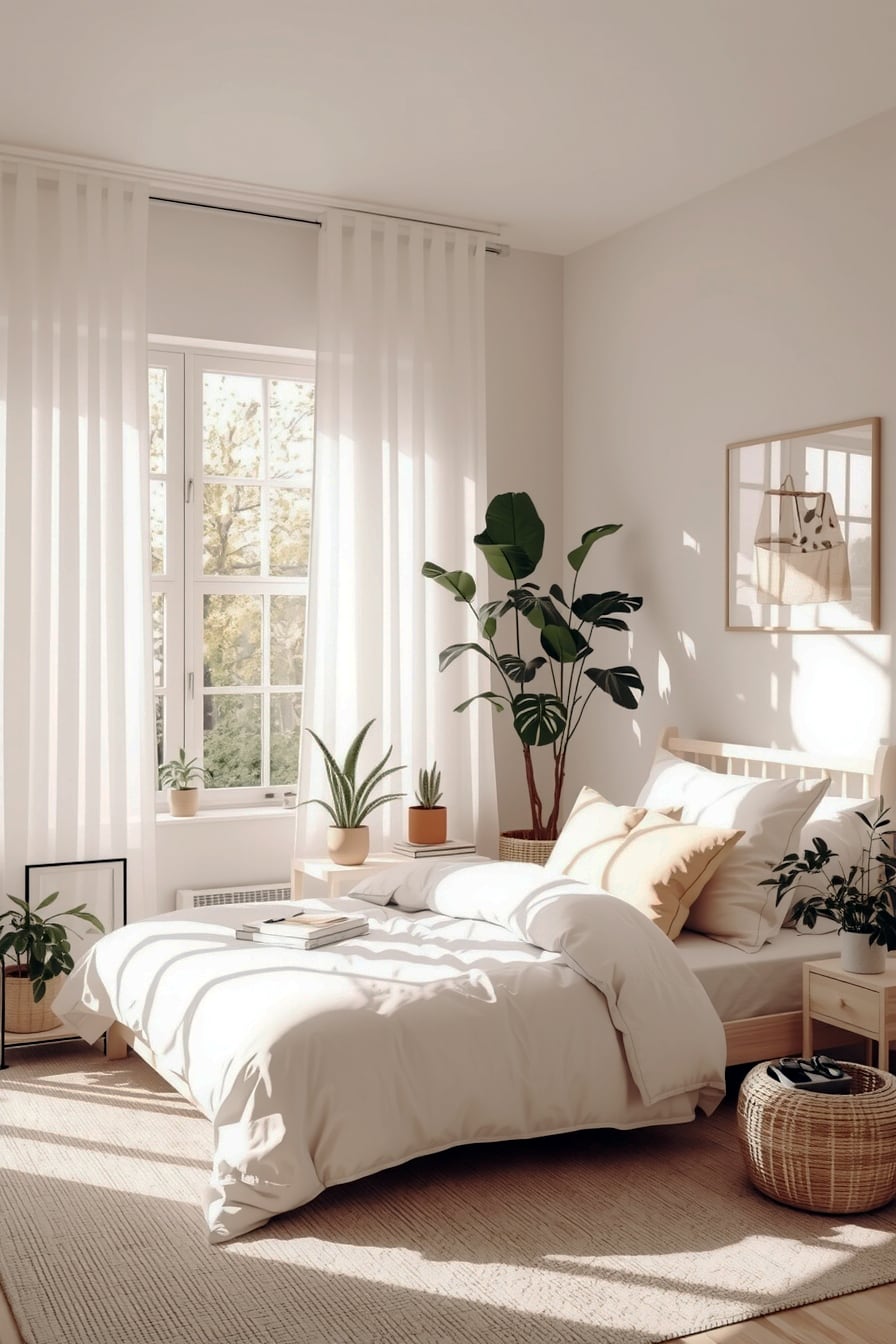 Freshen up your spring bedroom with natural light and soft textures