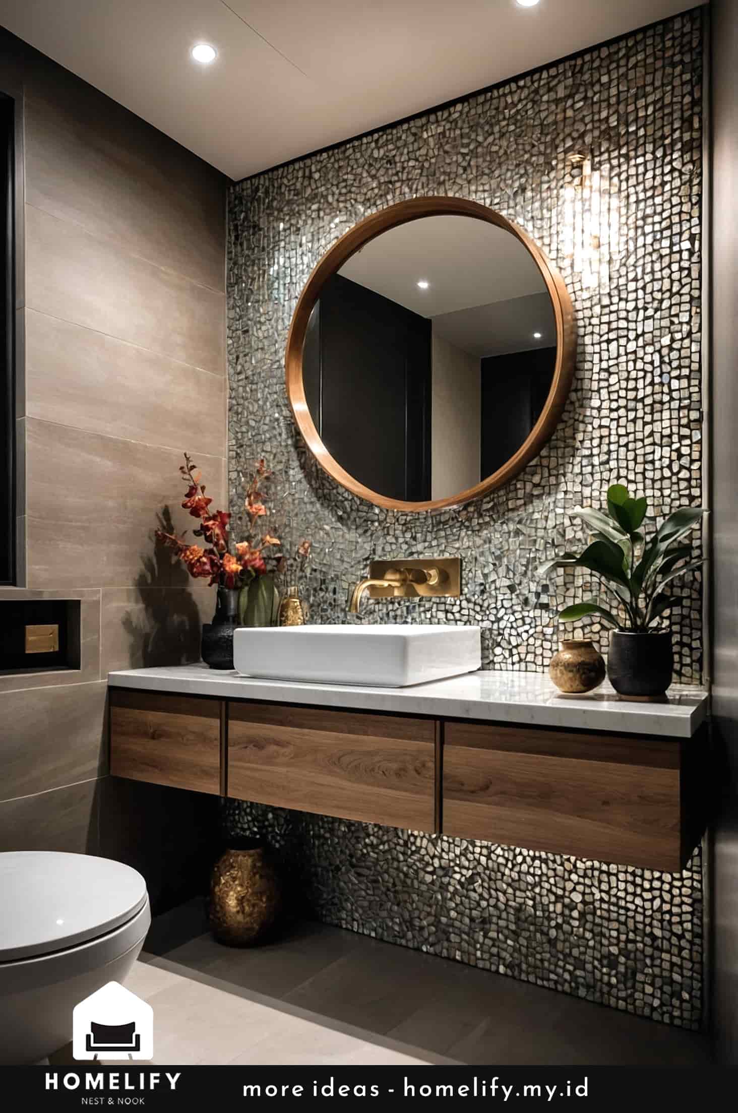 Luxurious bathroom design with elegant details and modern touches