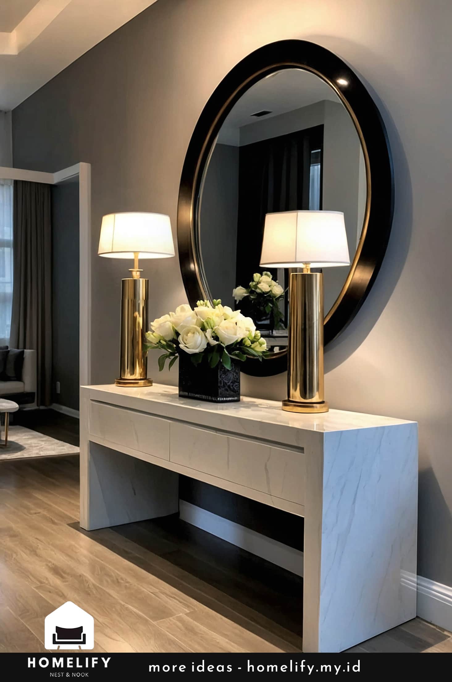 Luxurious and welcoming entryway with modern elegance