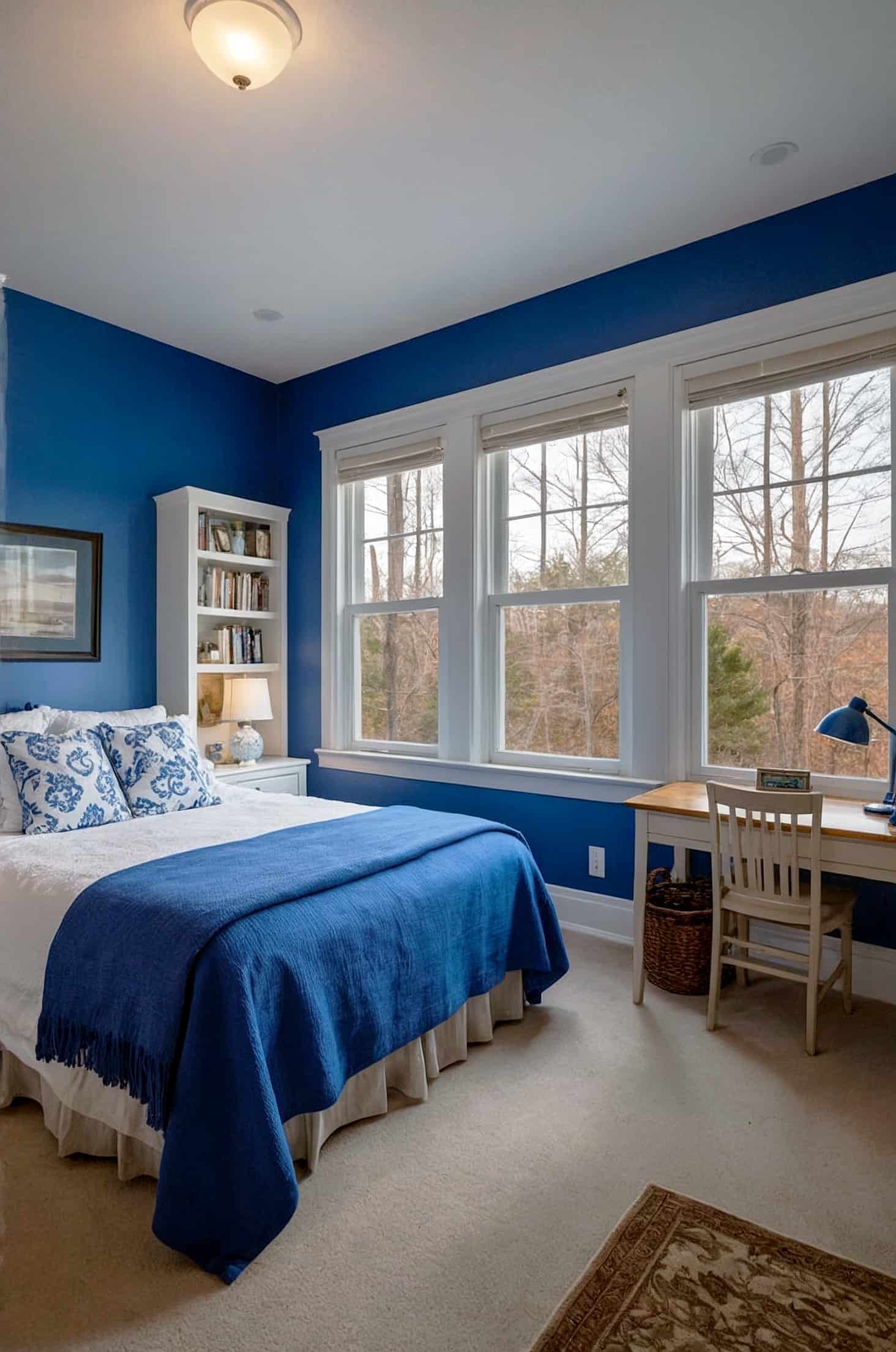 Maximize natural light in your blue bedroom for a bright, inviting space