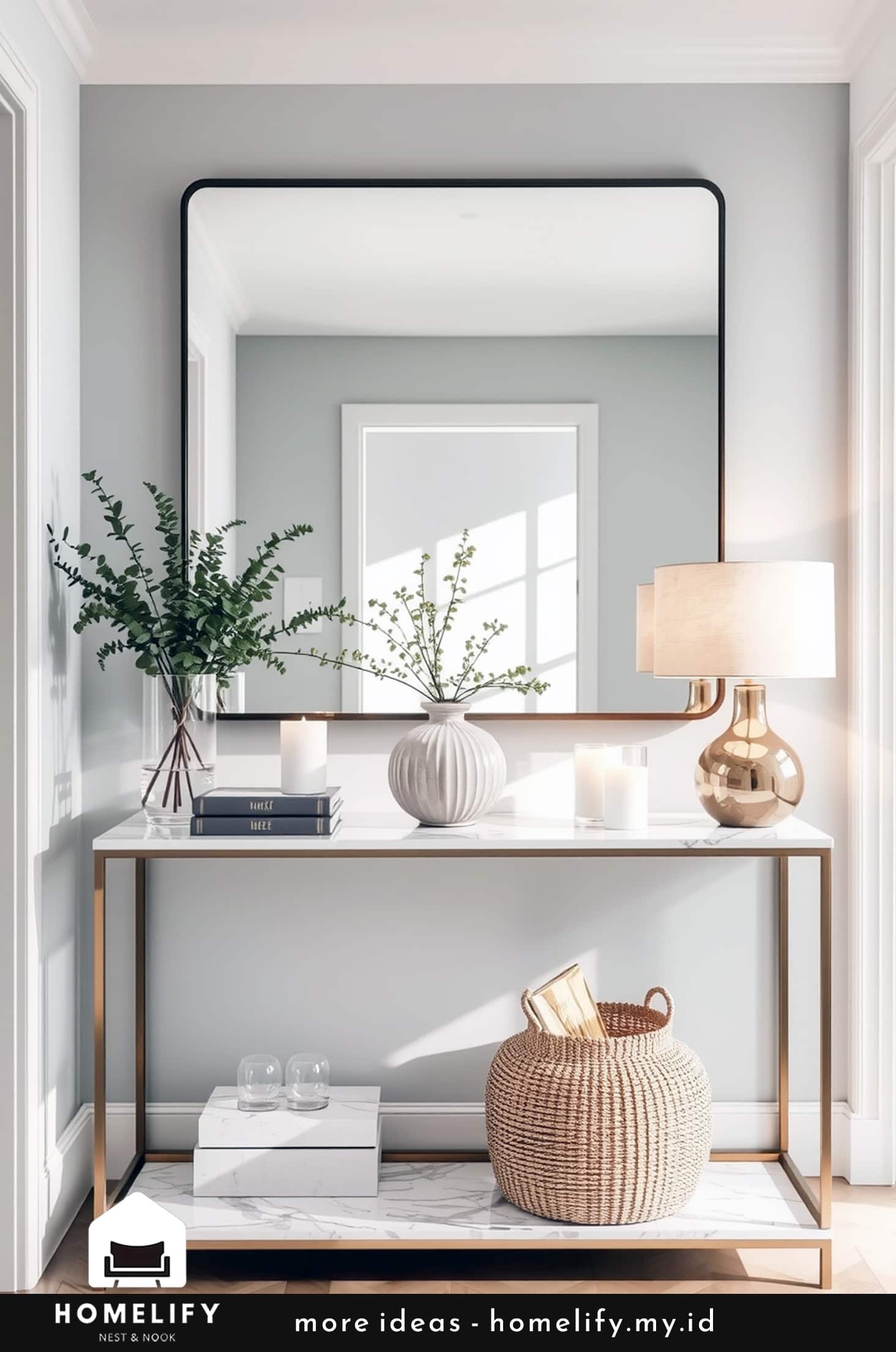 Modern minimalist entryway design with sophisticated elegance