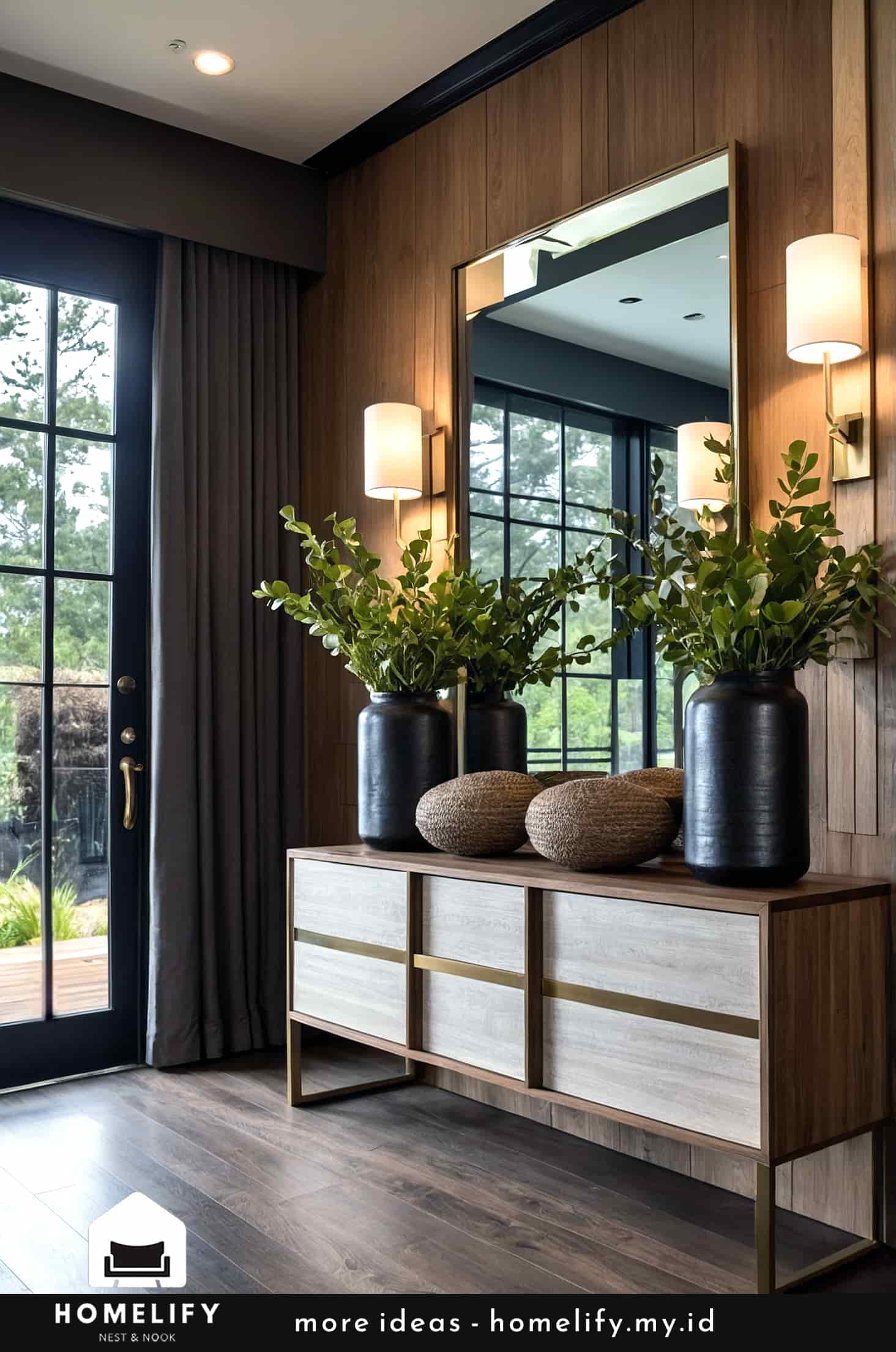Modern and inviting entryway design with minimalist charm