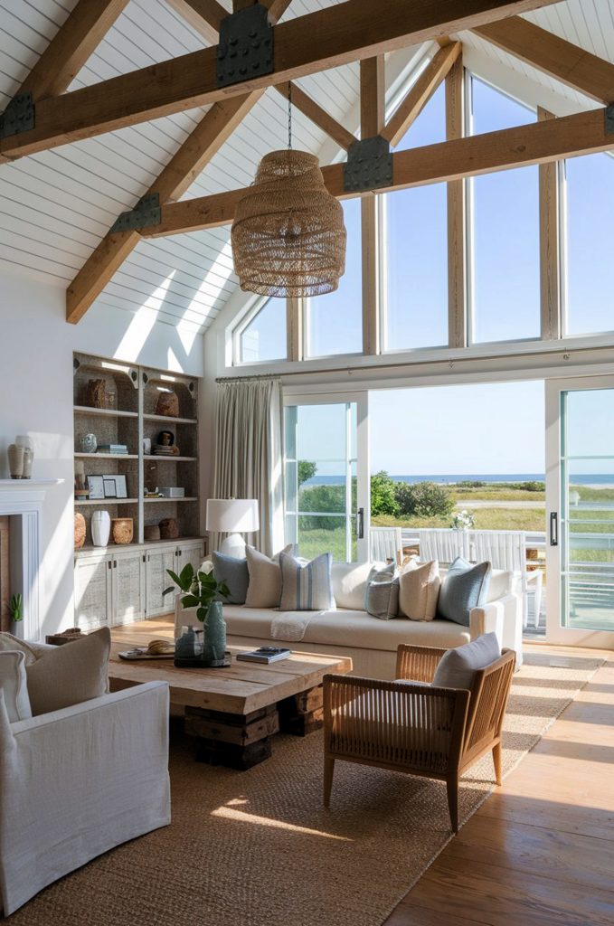 Serene hamptons barndo a perfect blend of coastal and rustic style