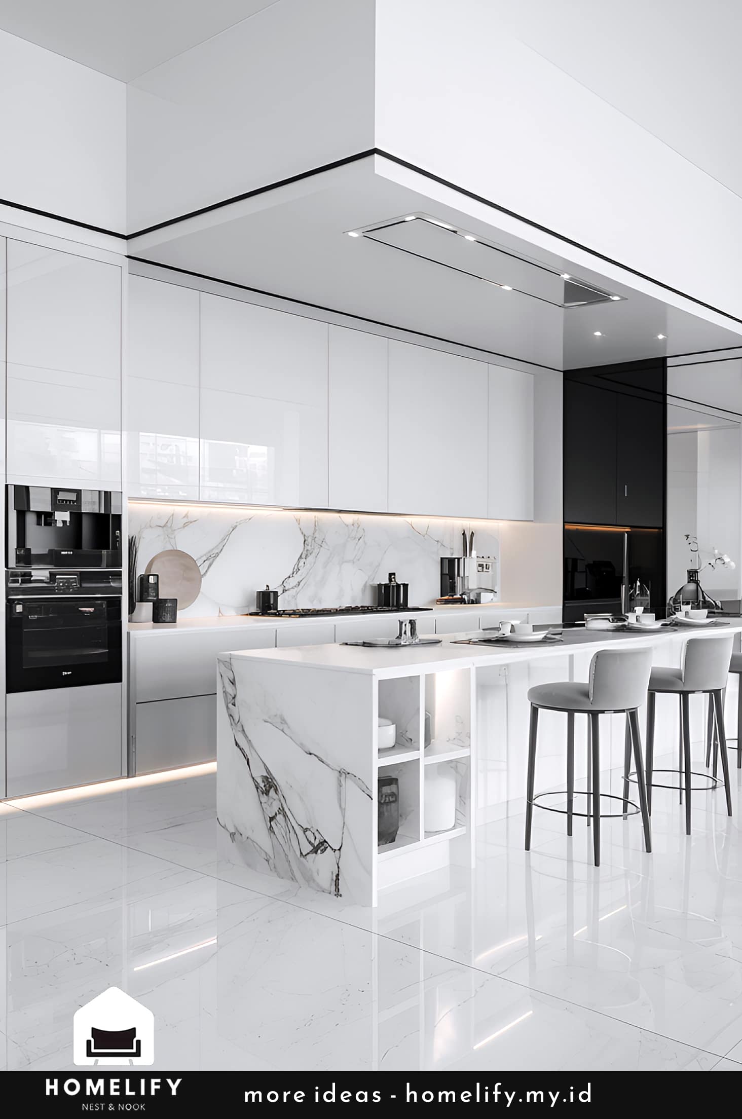 Sleek and stylish contemporary kitchen design with minimalist features