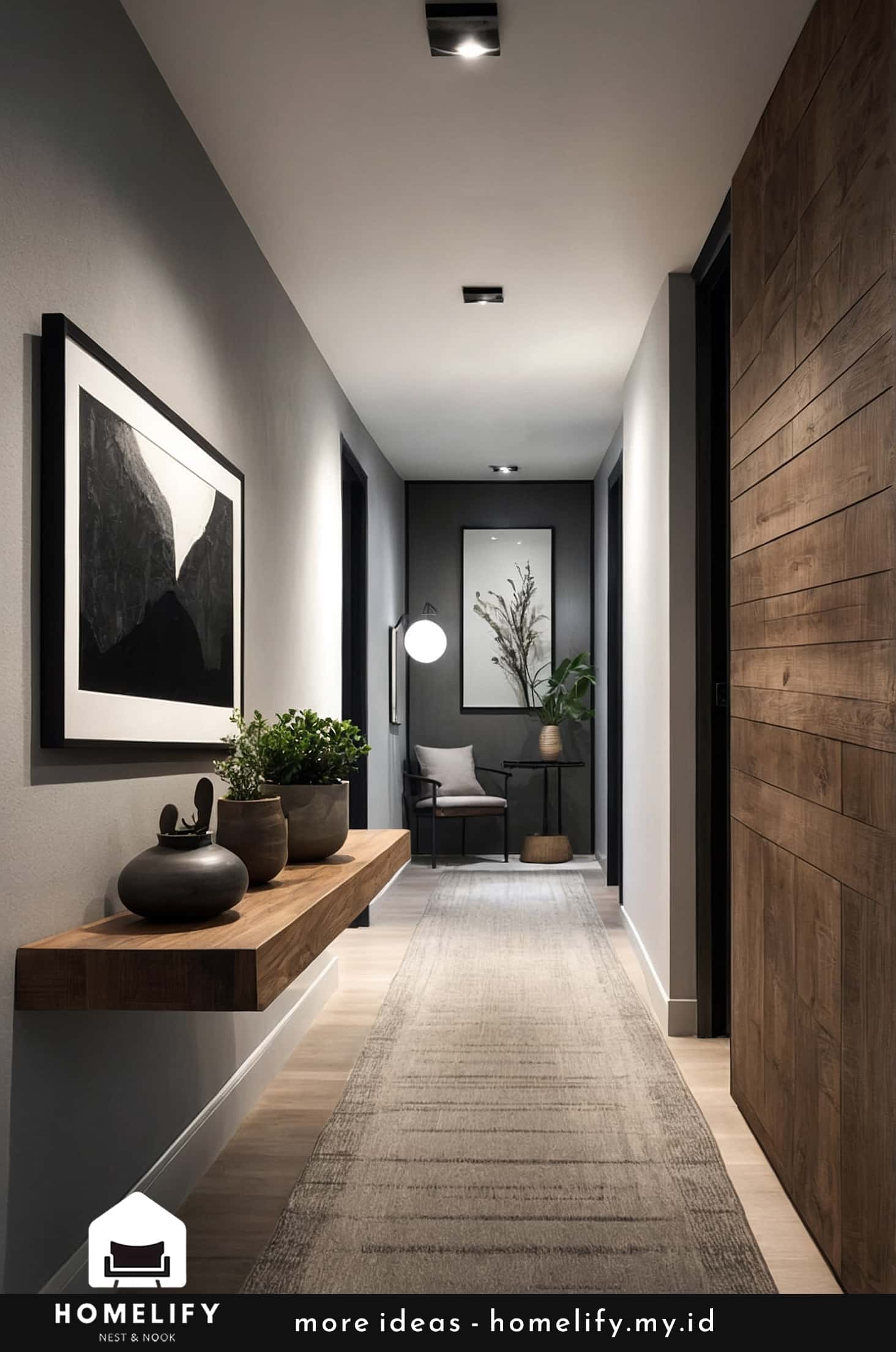 Sleek and subtle hallway design with modern elegance