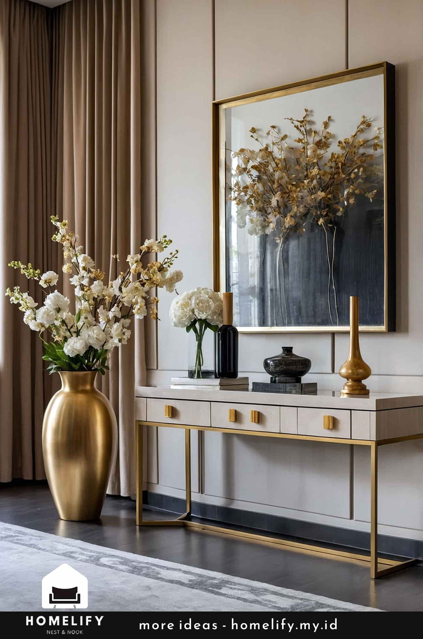 Sophisticated and elegant entryway with modern luxury