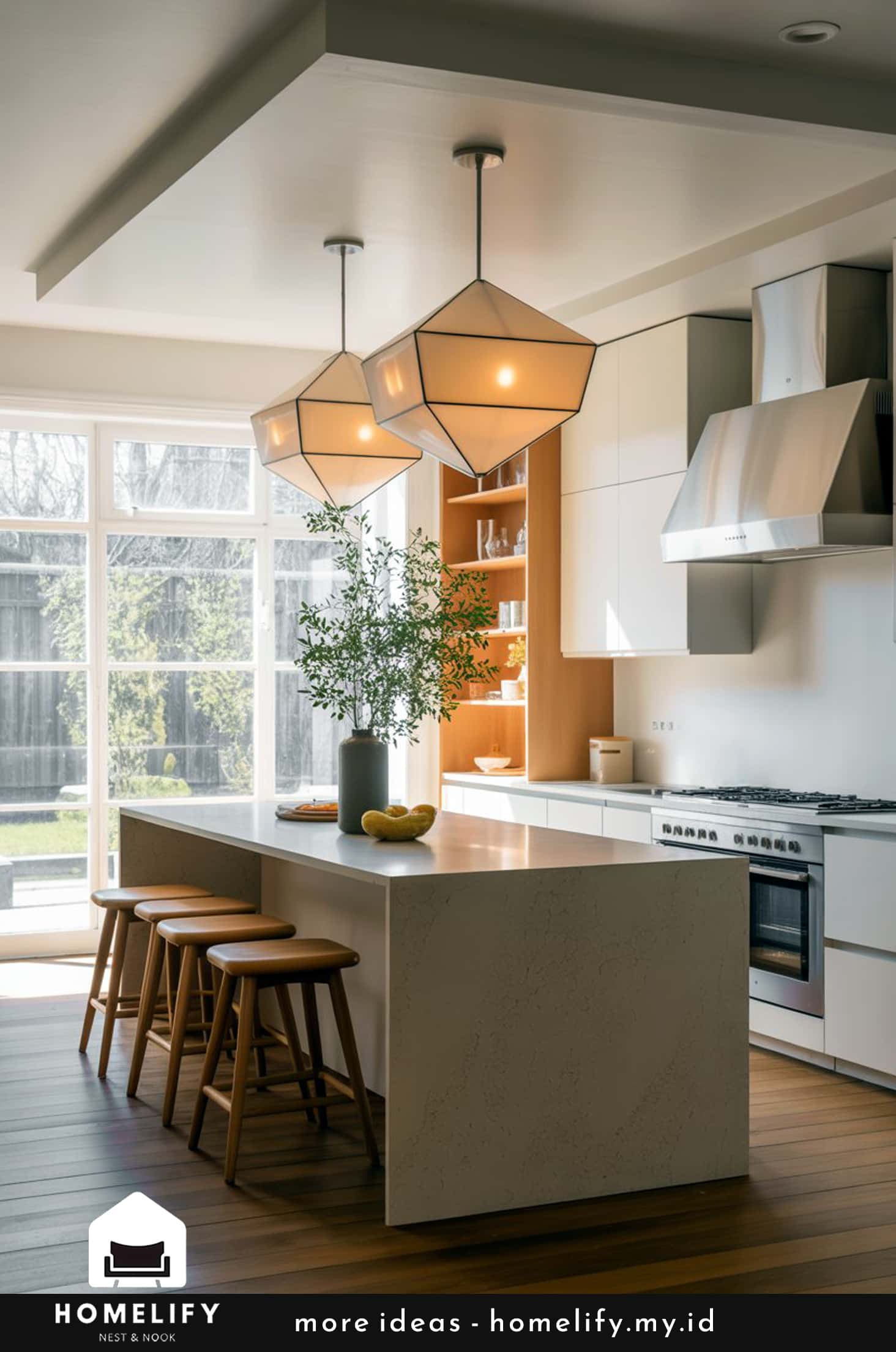Statement lighting transforming contemporary kitchens