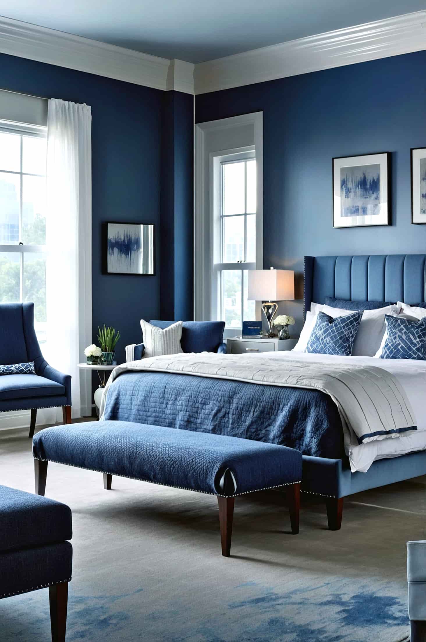 Stunning contemporary blue bedroom makeovers for a modern look