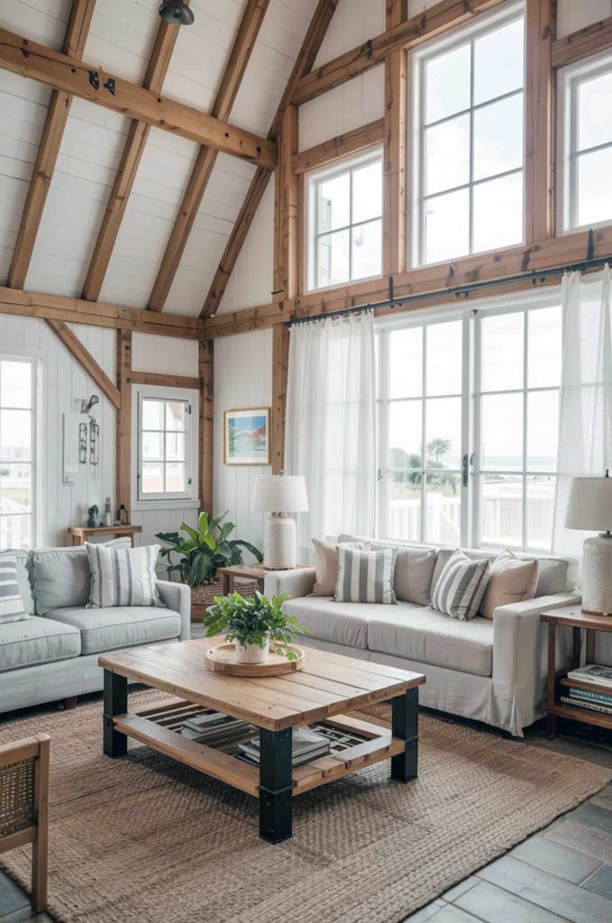 Stylish hamptons barndo rustic charm and coastal vibes combined