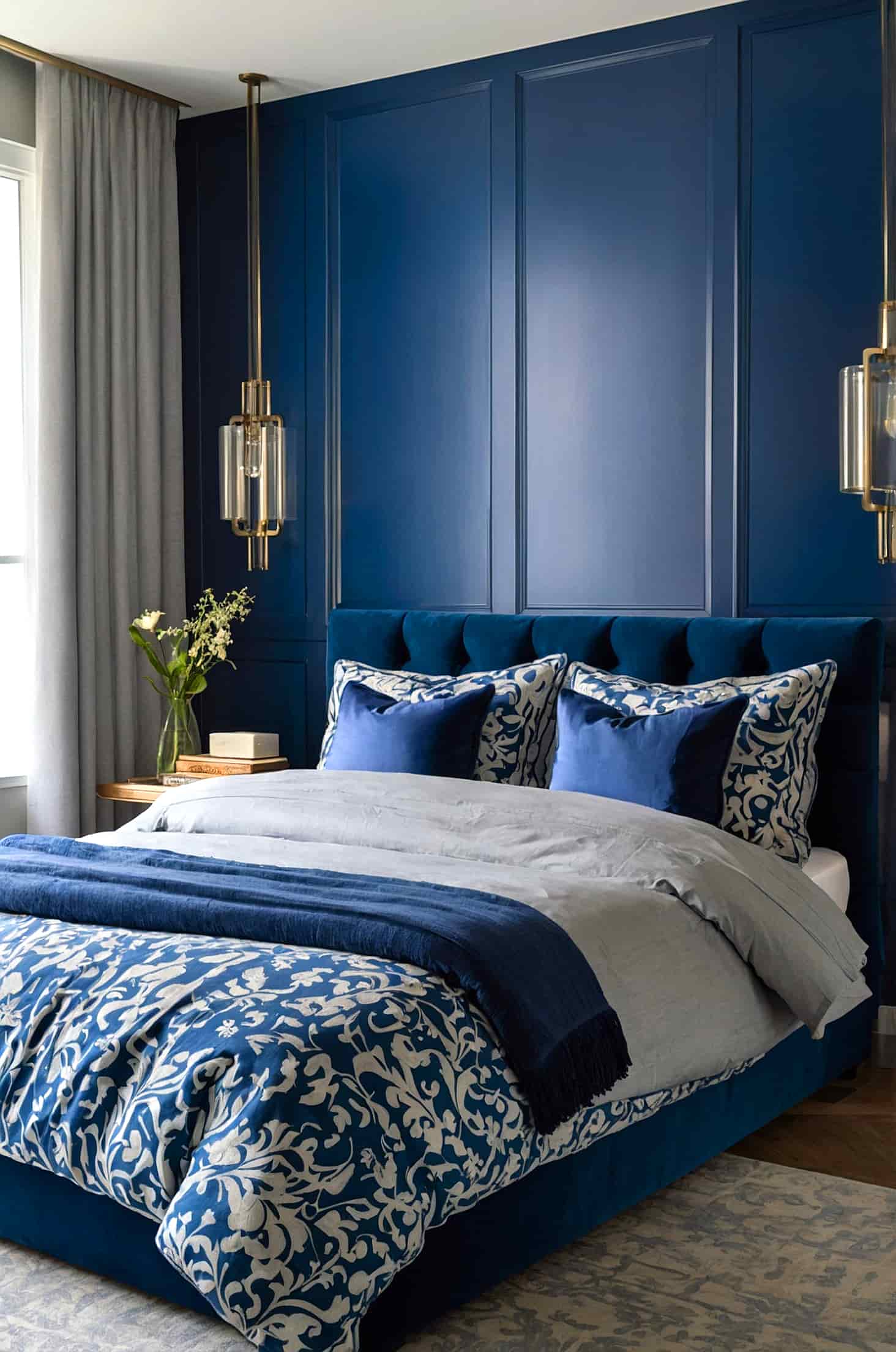 Transform your bedroom with a contemporary blue makeover