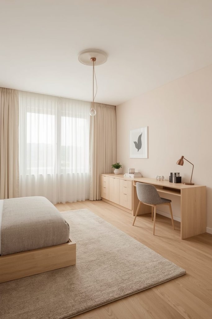 Chic & simple kids' bedroom refined palette & functionality