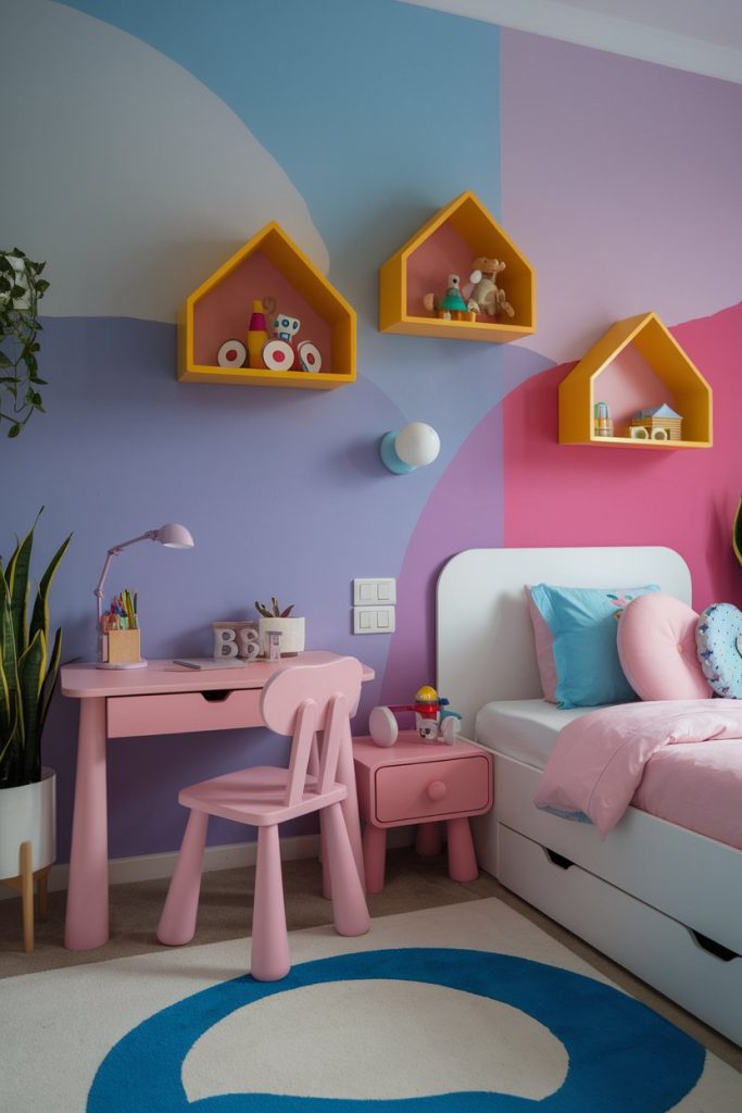 Fun kids' bedroom playful shapes & stimulating creativity