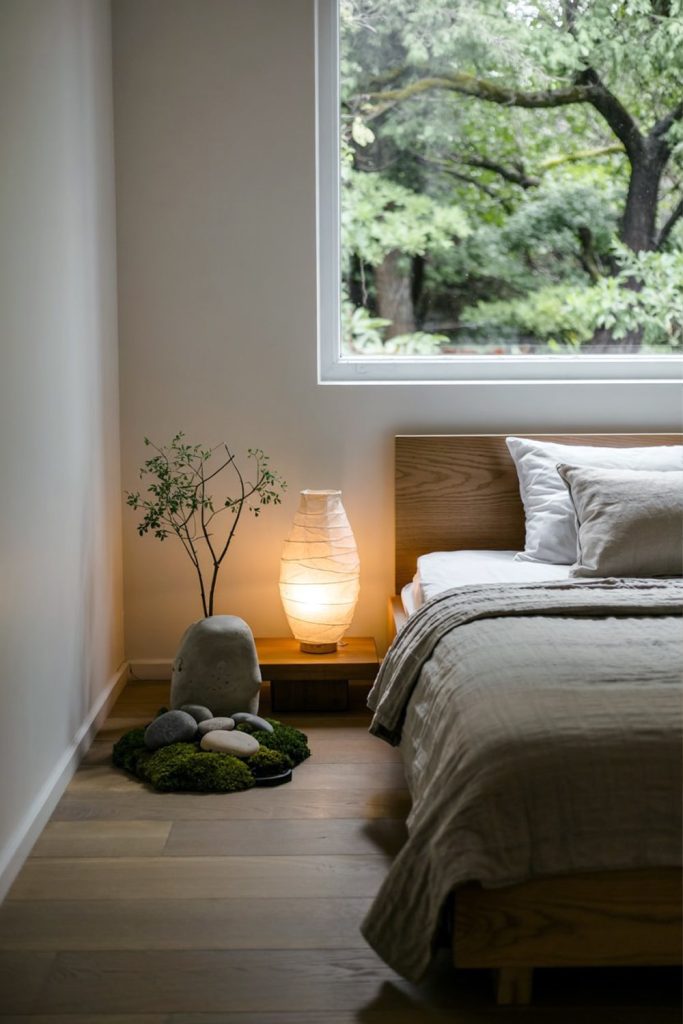 Japandi bedroom craftsmanship & unadorned beauty