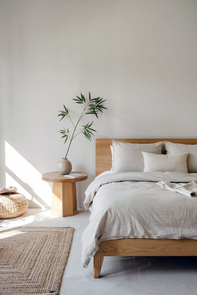 Japandi bedroom essential design for unwinding & resetting