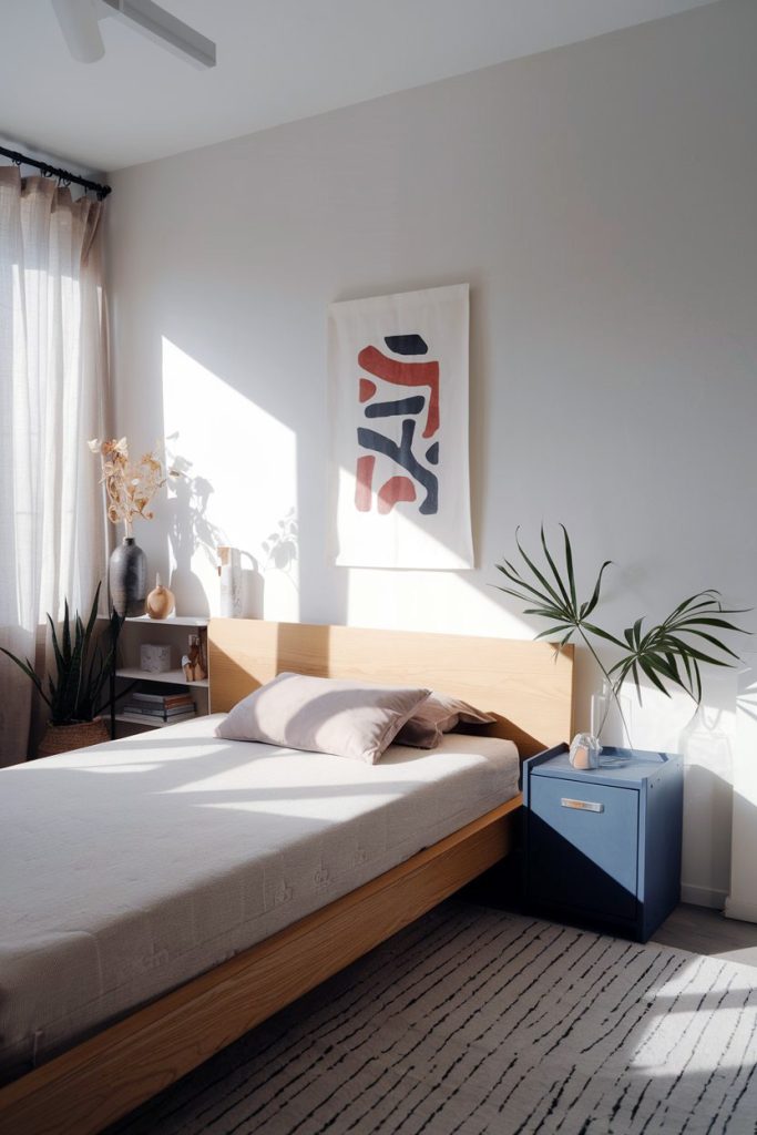 Japandi bedroom open & balanced serenity