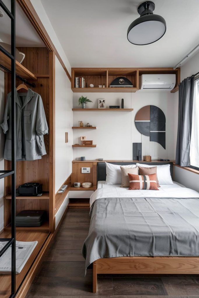 Japandi micro bedroom multi purpose & space saving design