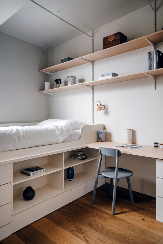Japandi micro bedroom seamless integration & minimalist retreat