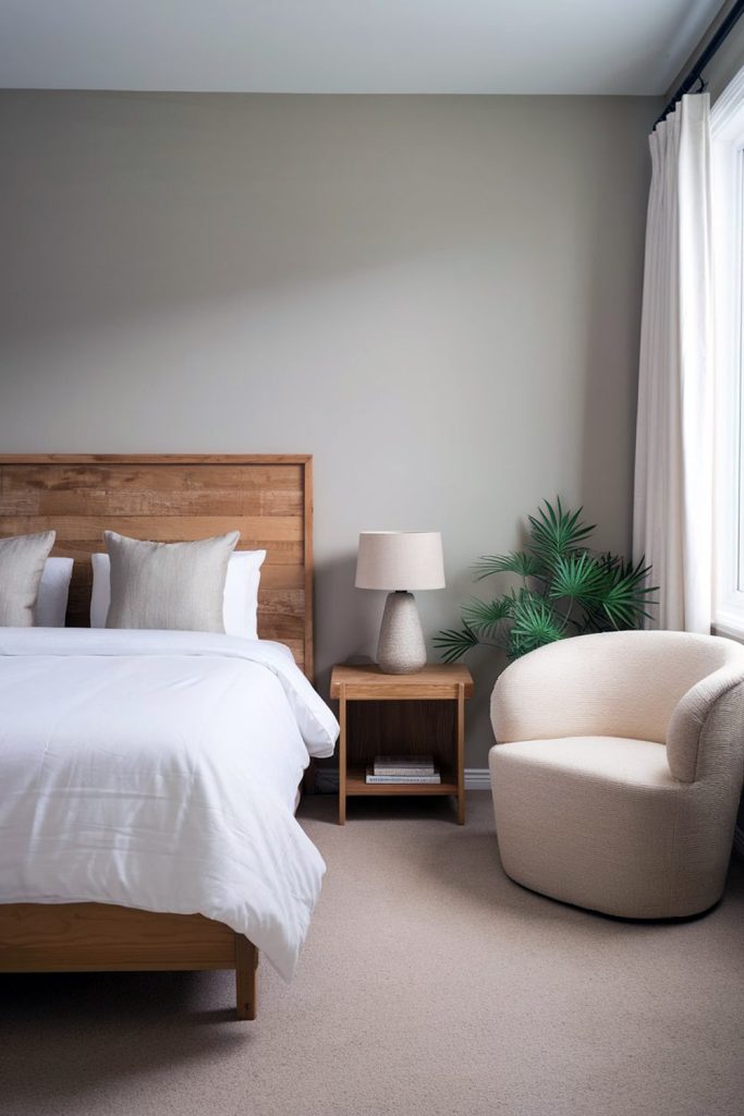 Japandi small bedroom recharge fully in a calm atmosphere