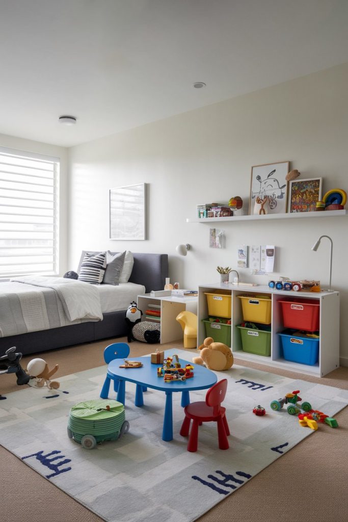 Kids' bedroom play zone active play & colorful storage
