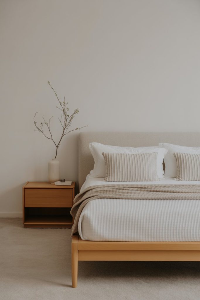 Minimalist bedroom peaceful serenity & unadorned beauty