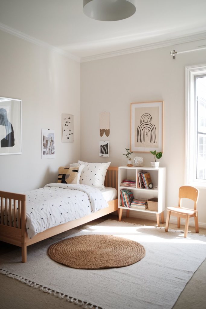 Scandinavian kids' bedroom bright, airy & calming space
