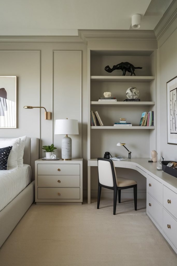 Stylish kids bedroom sophisticated aesthetics & built in storage